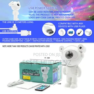 Astronaut Projection Light Sky Moon Star
