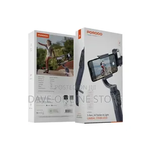 Porodo Flexible F3-Axis Ai Tracker Light Gimbal Stabilizer