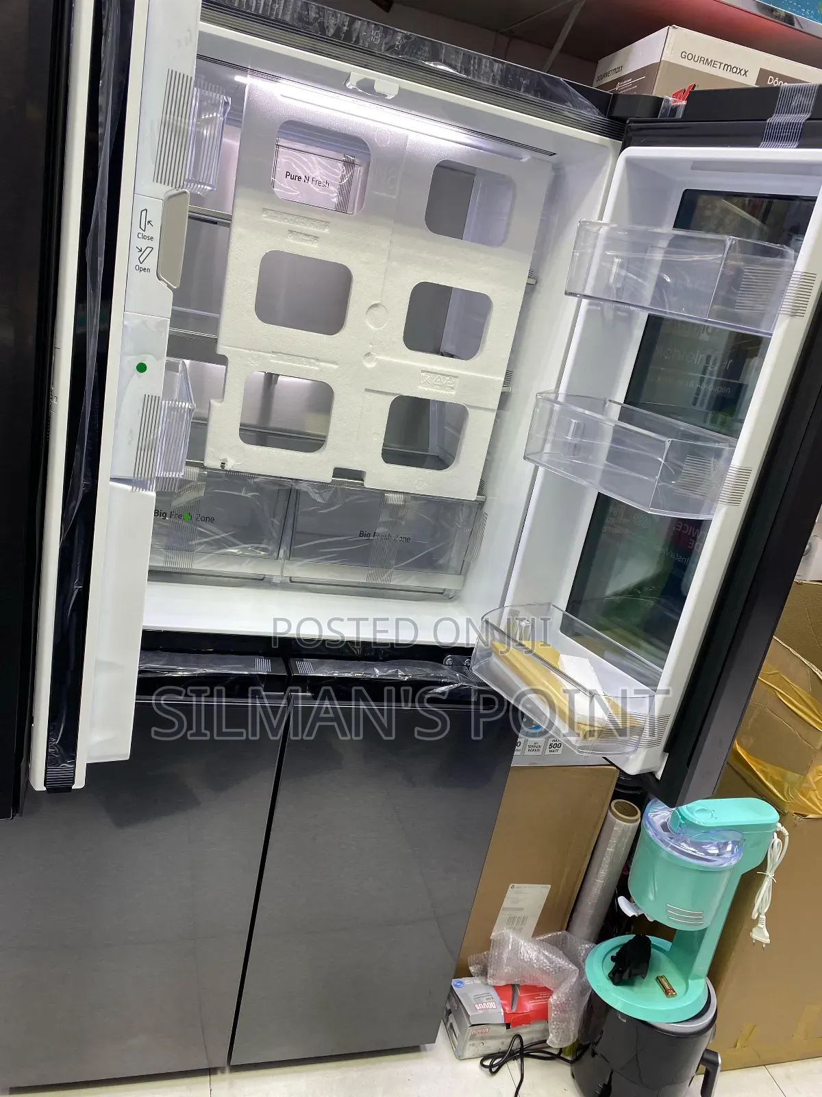 Lg Knock Knock Side by Side Fridge Black