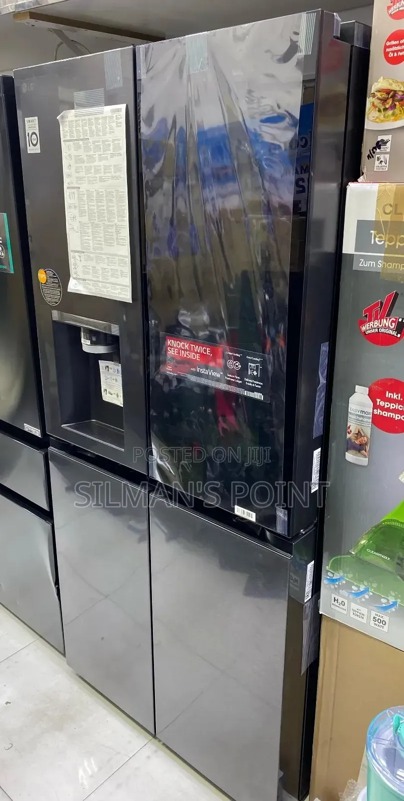 Lg Knock Knock Side by Side Fridge Black