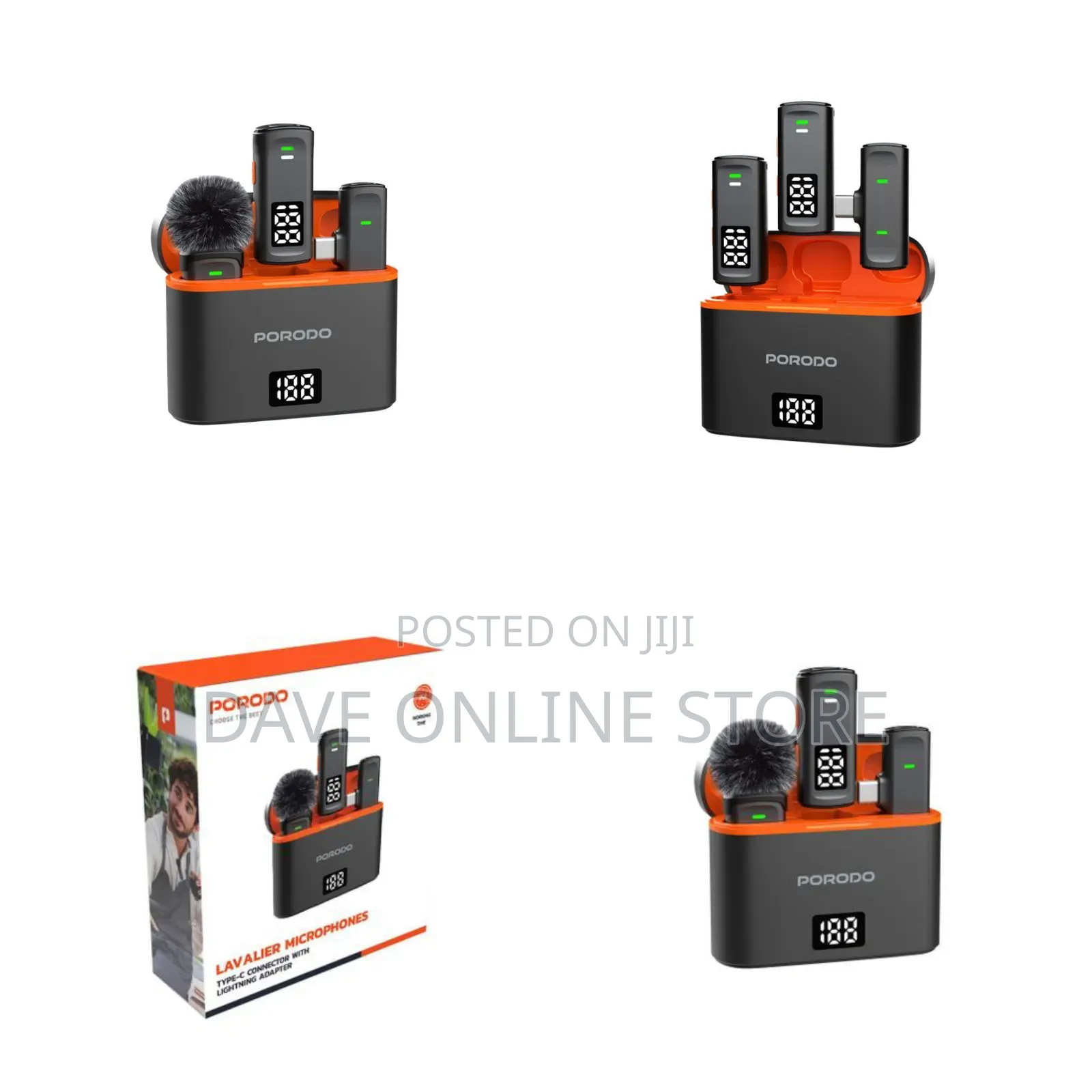 Porodo Lavalier Microphone - Exceptional Audio Quality,
