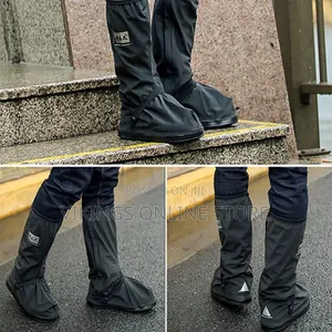 Black Waterproof Rain Boot Shoe Cover (1 Pair)