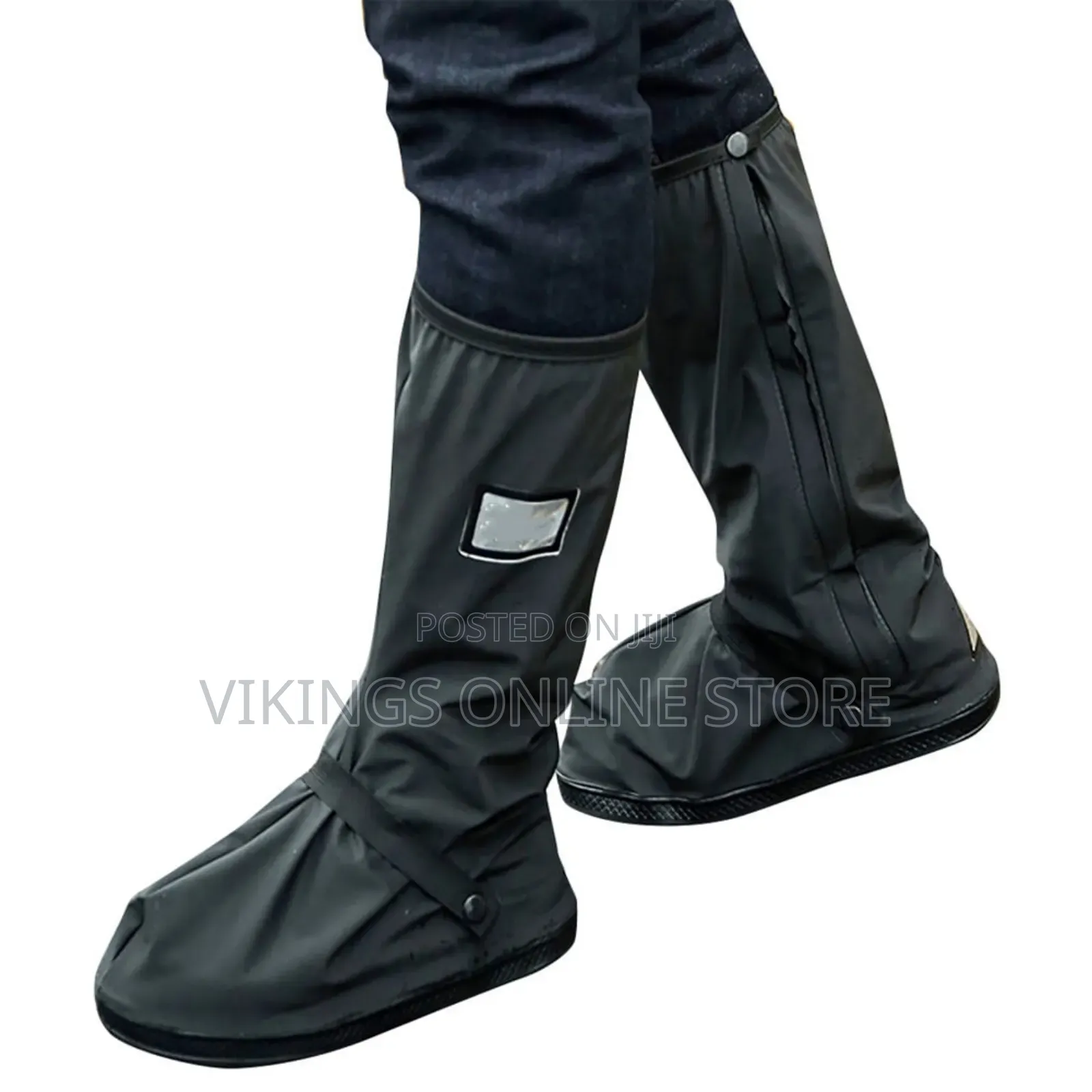 Black Waterproof Rain Boot Shoe Cover (1 Pair)