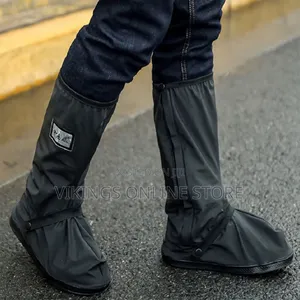 Black Waterproof Rain Boot Shoe Cover (1 Pair)