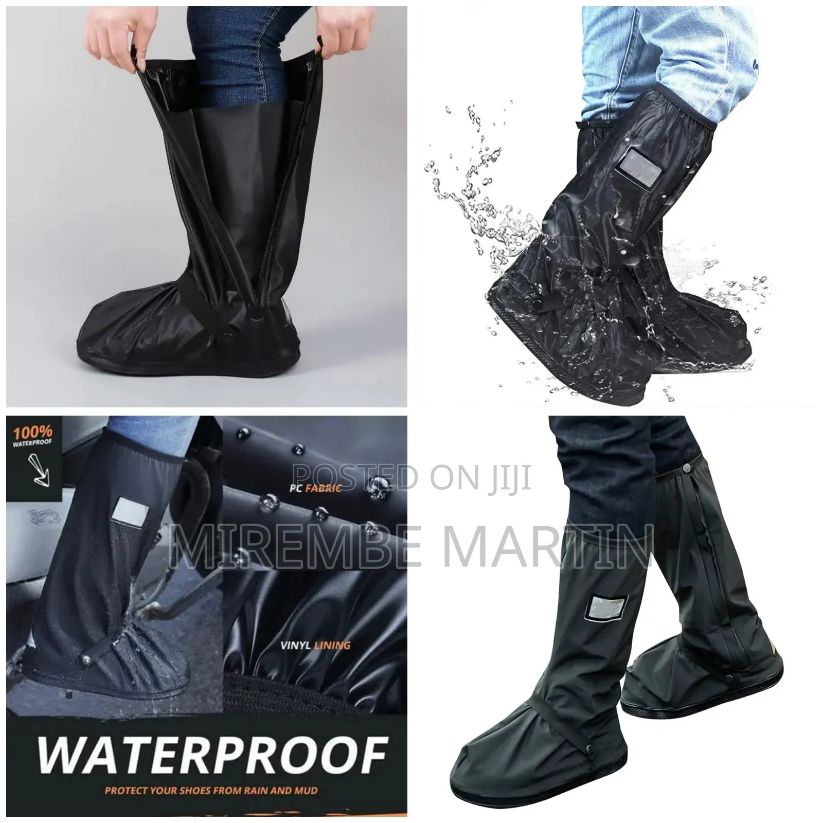 Waterproof Shoe Covers, Reusable Foldable Rainboot Covers,
