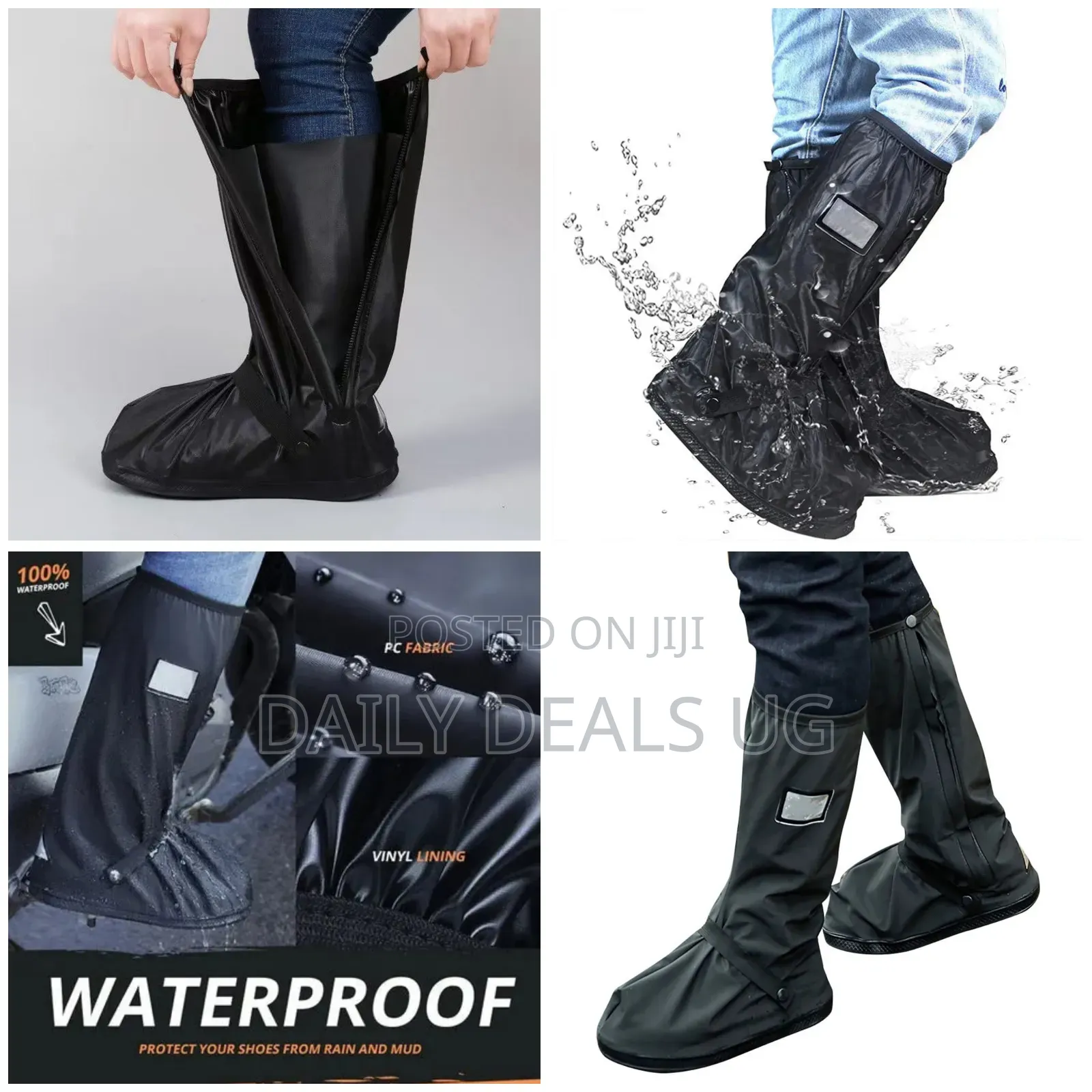 Rain Boot Shoe Cover Black