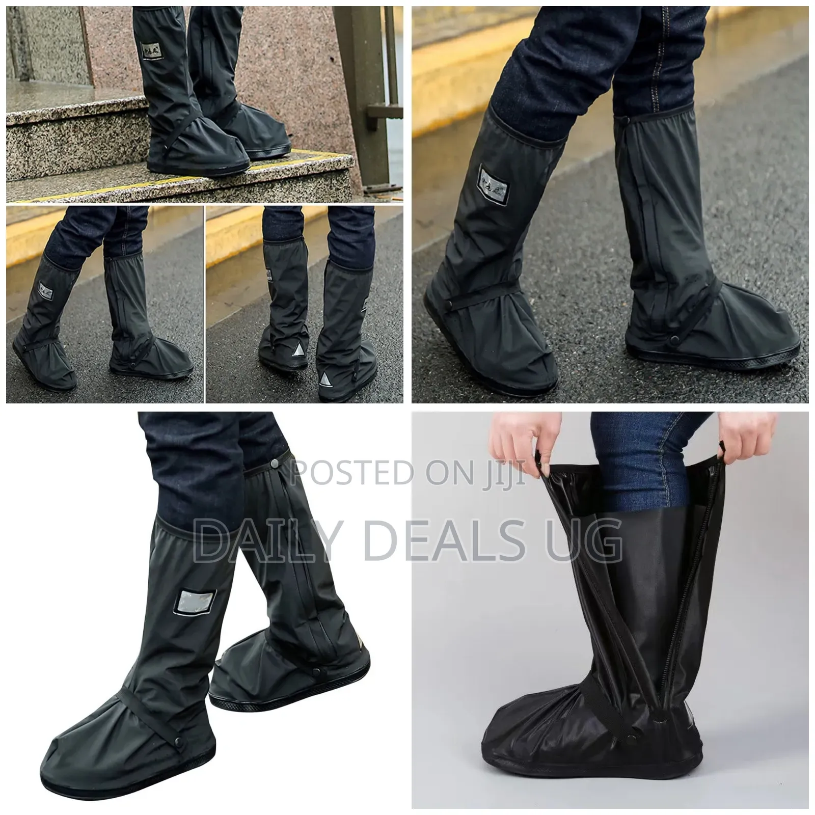 Rain Boot Shoe Cover Black