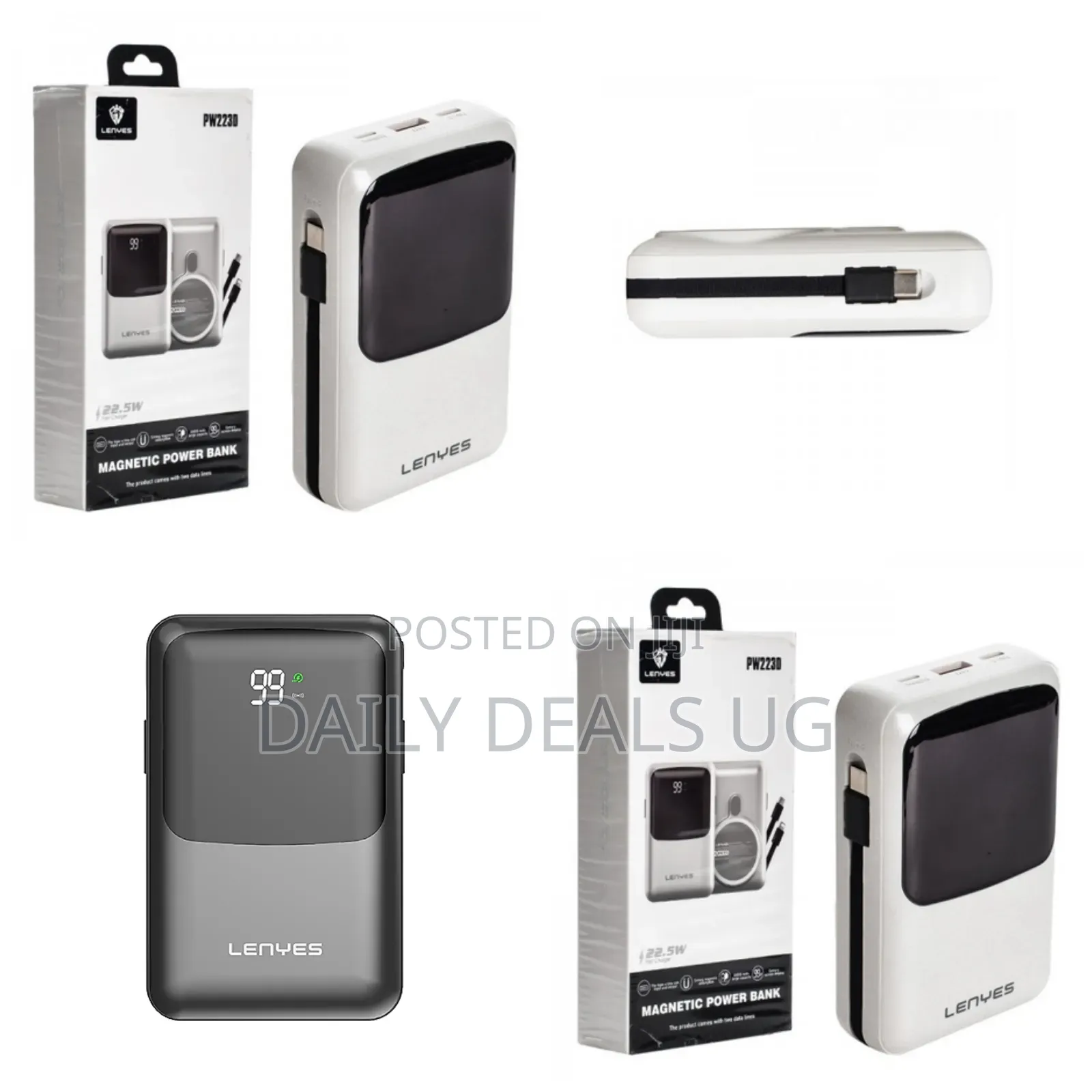 Lenyes Pw223d Digital Display Wireless Charging Powerbank
