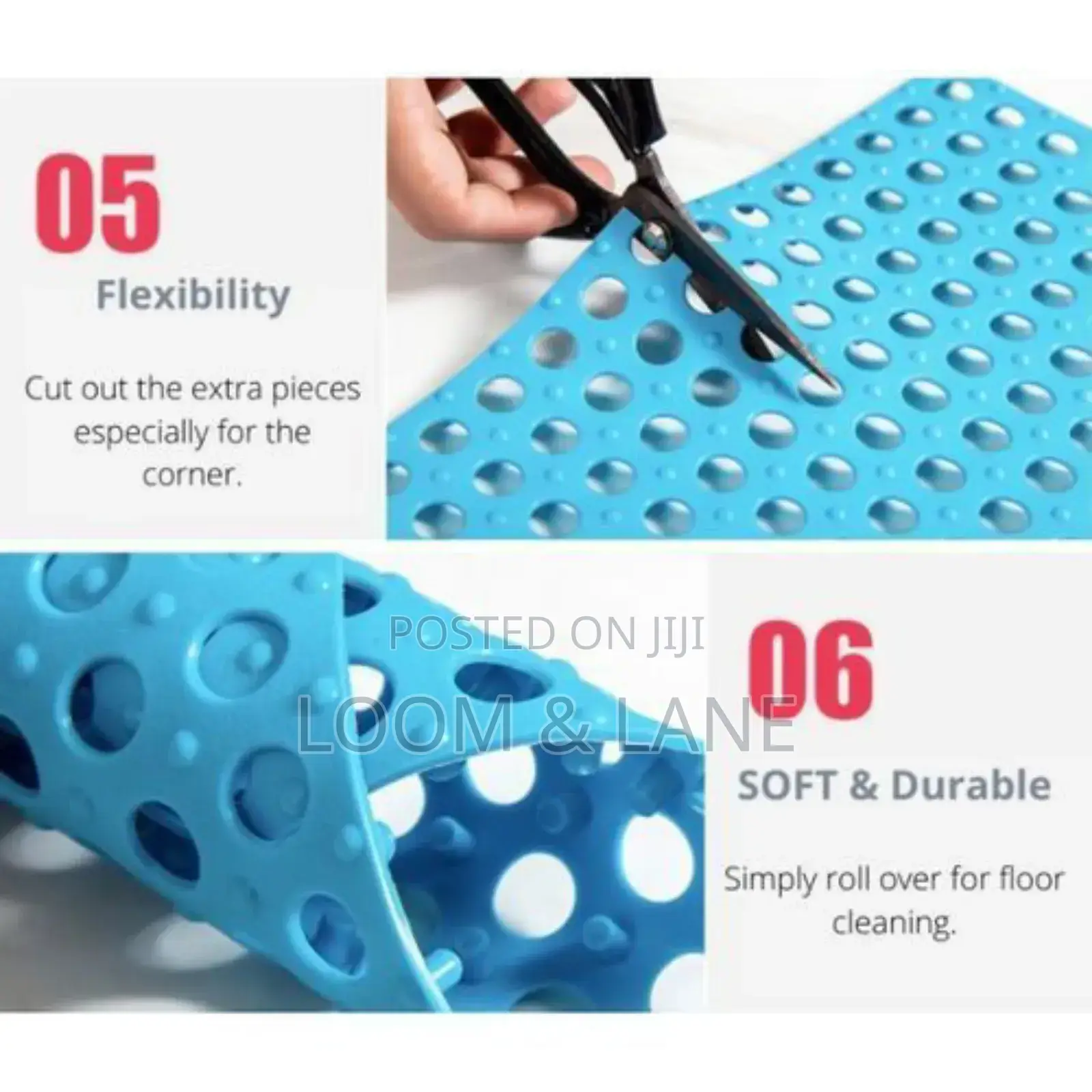 4pcs Interlocking Non-Slip Bathroom Mat