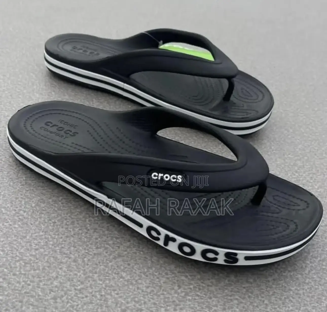 Original Black Crocs Flip Flops Rubber Sandals