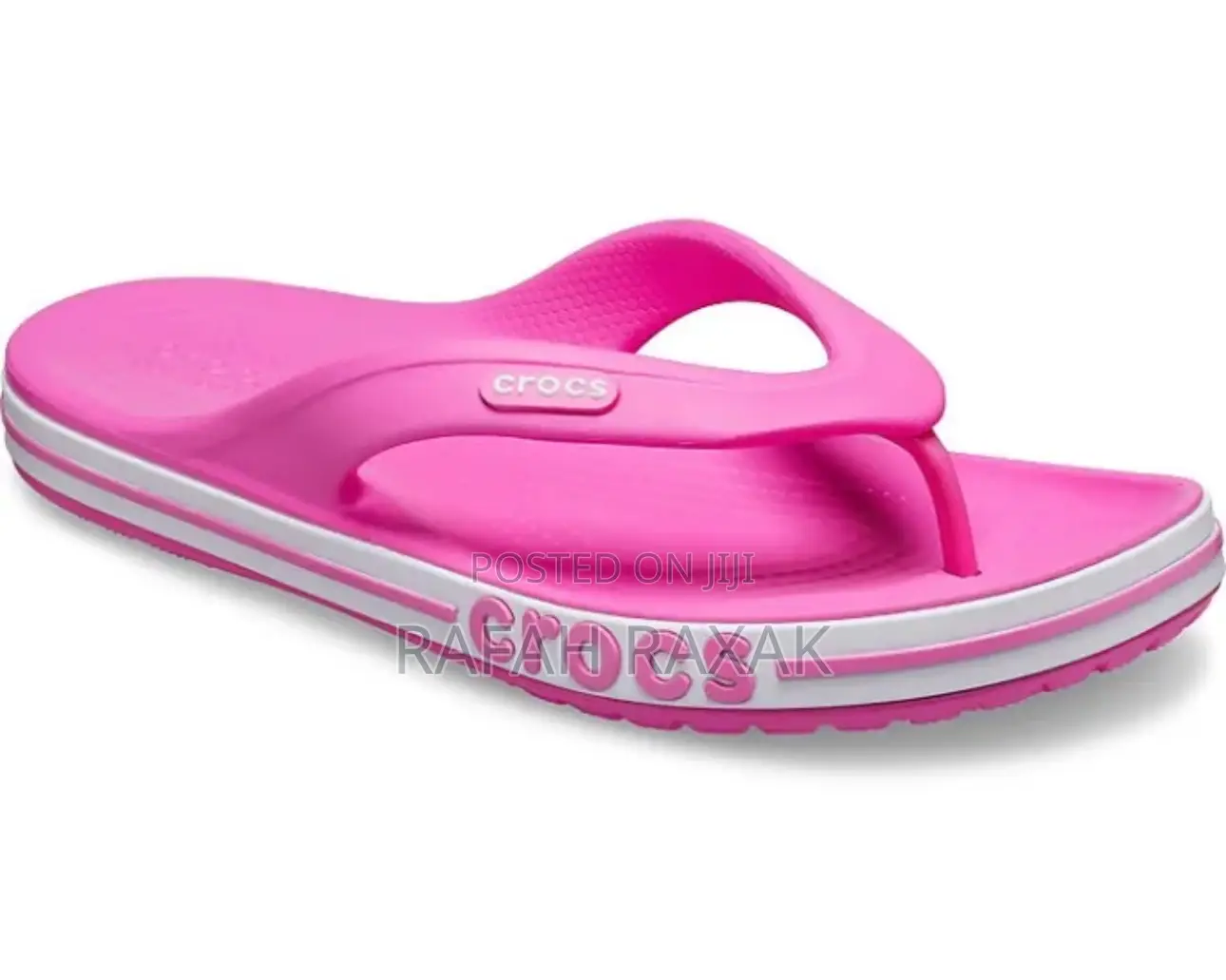 Original Hot Pink Women’S Crocs Flip Flops Rubber Sandals
