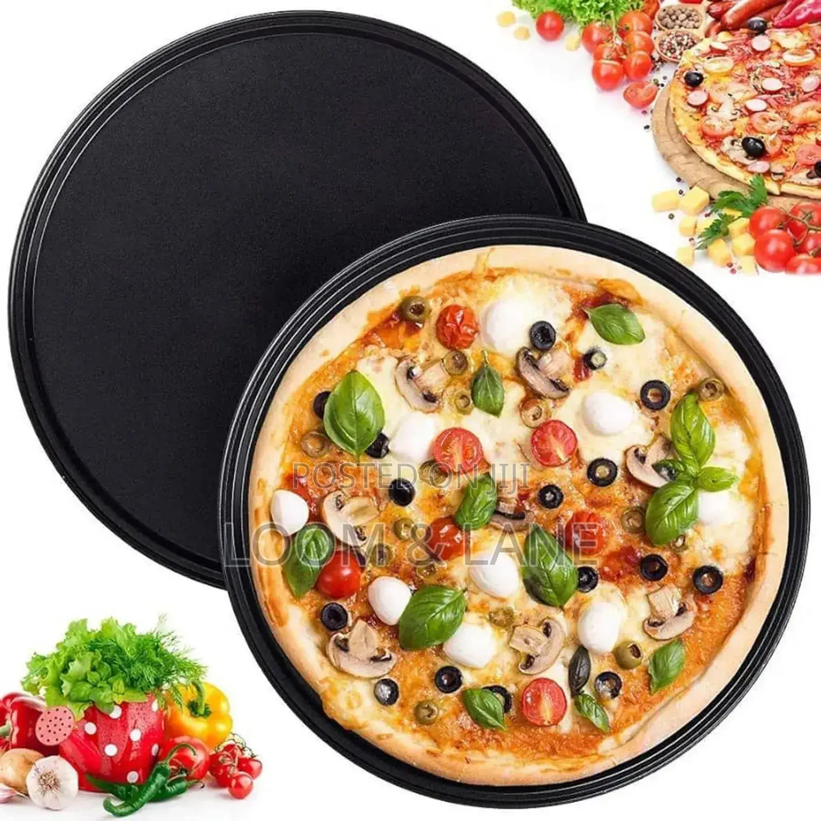 Nonstick Pizza Steel Baking Round Oven Tray