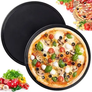 Nonstick Pizza Steel Baking Round Oven Tray