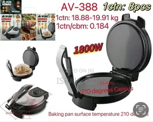 Avinas Model Av-388 an Electric Chapati Maker or Pancake
