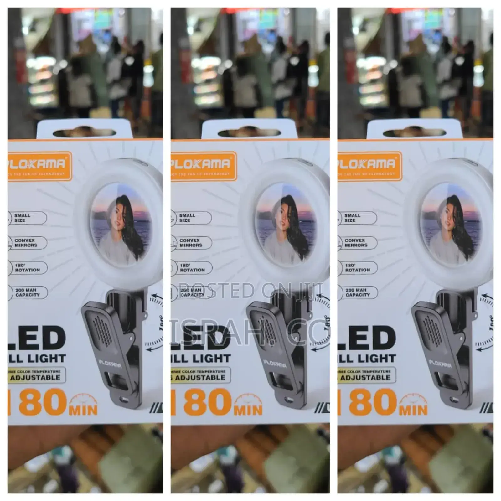 Plokama U20 Mini Mirror Clip Selfie Ring Light