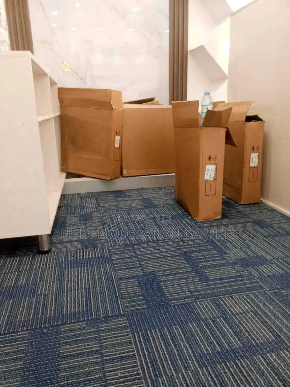 Dark Blue Office PVC Tiles Carpets