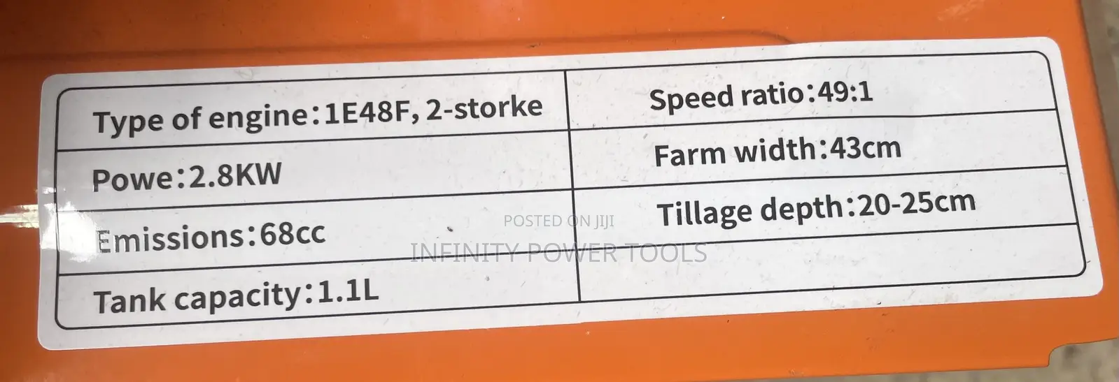 2 Stroke Gasoline Baby Weeder