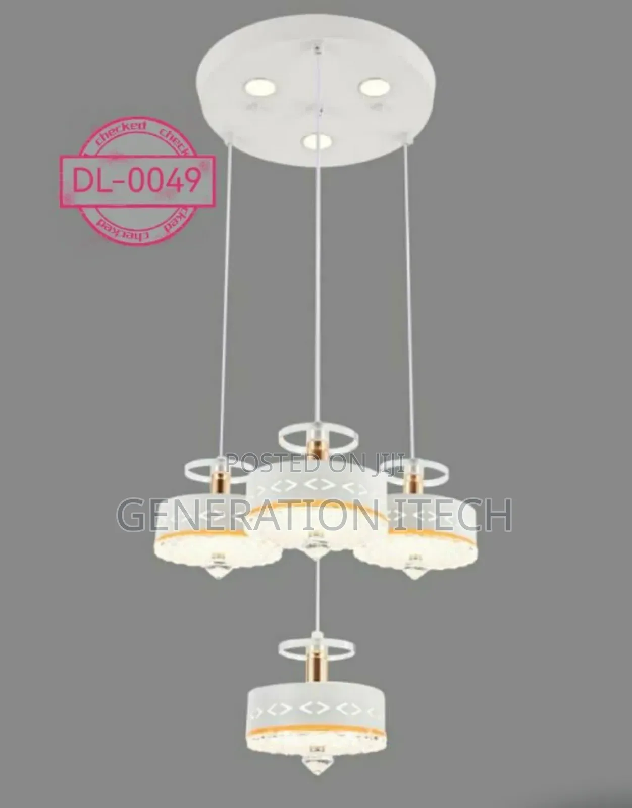 Chandelier Light for Home With 4 Lights- Warm and White