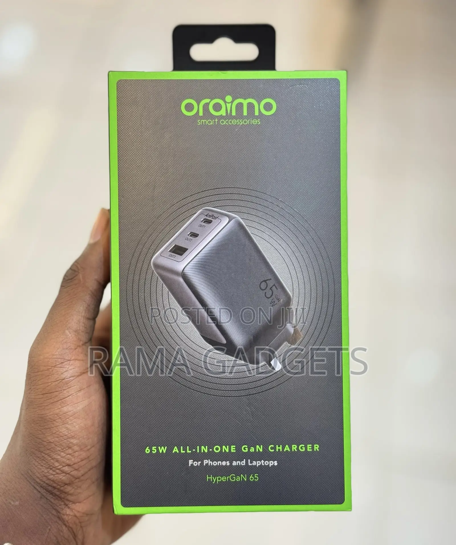 Oraimo Hypergan65w Wall Charger Kit With 100w Cc Cable