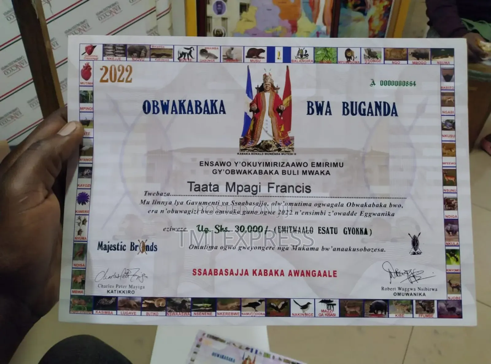 Complete Set of Buganda Kingdom Kwanjula Items