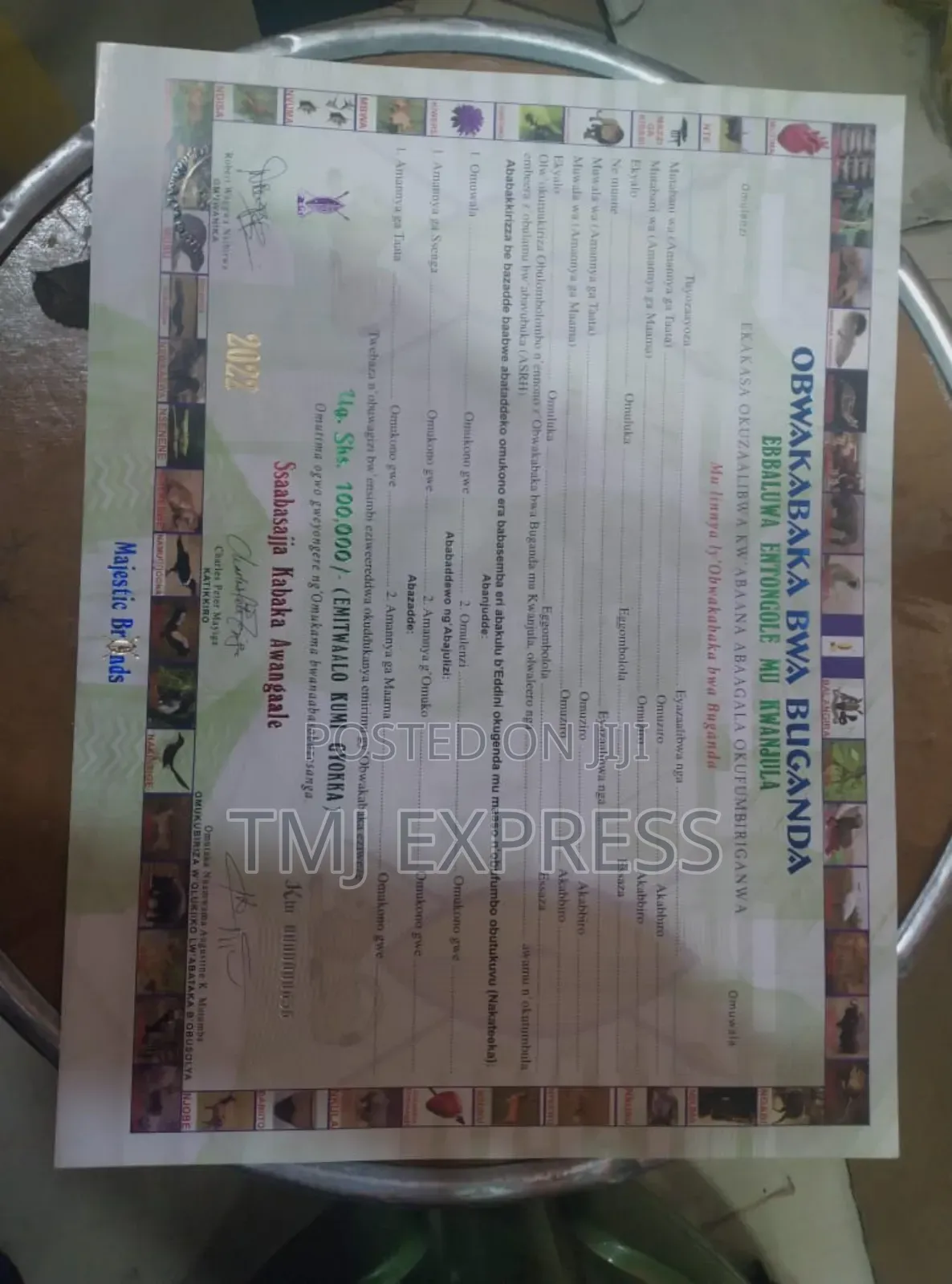 Complete Set of Buganda Kingdom Kwanjula Items