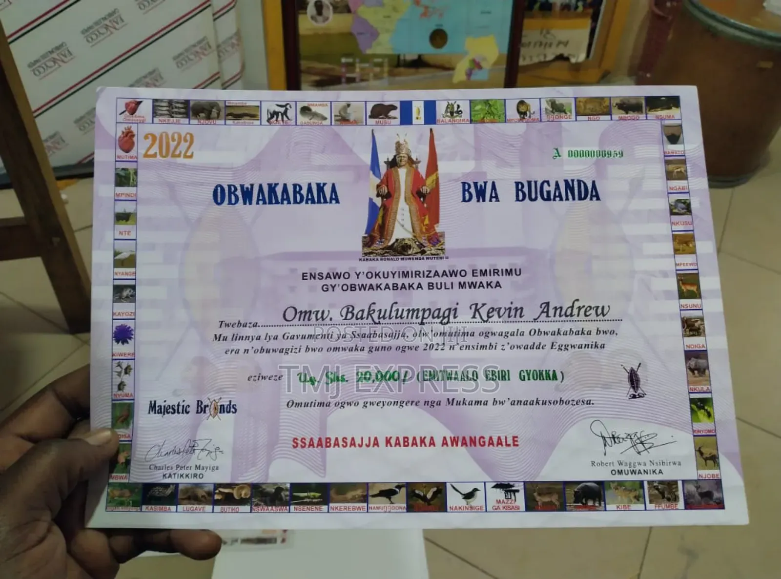 Complete Set of Buganda Kingdom Kwanjula Items
