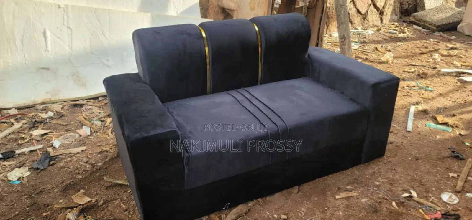 Black 2 Seater Sofa