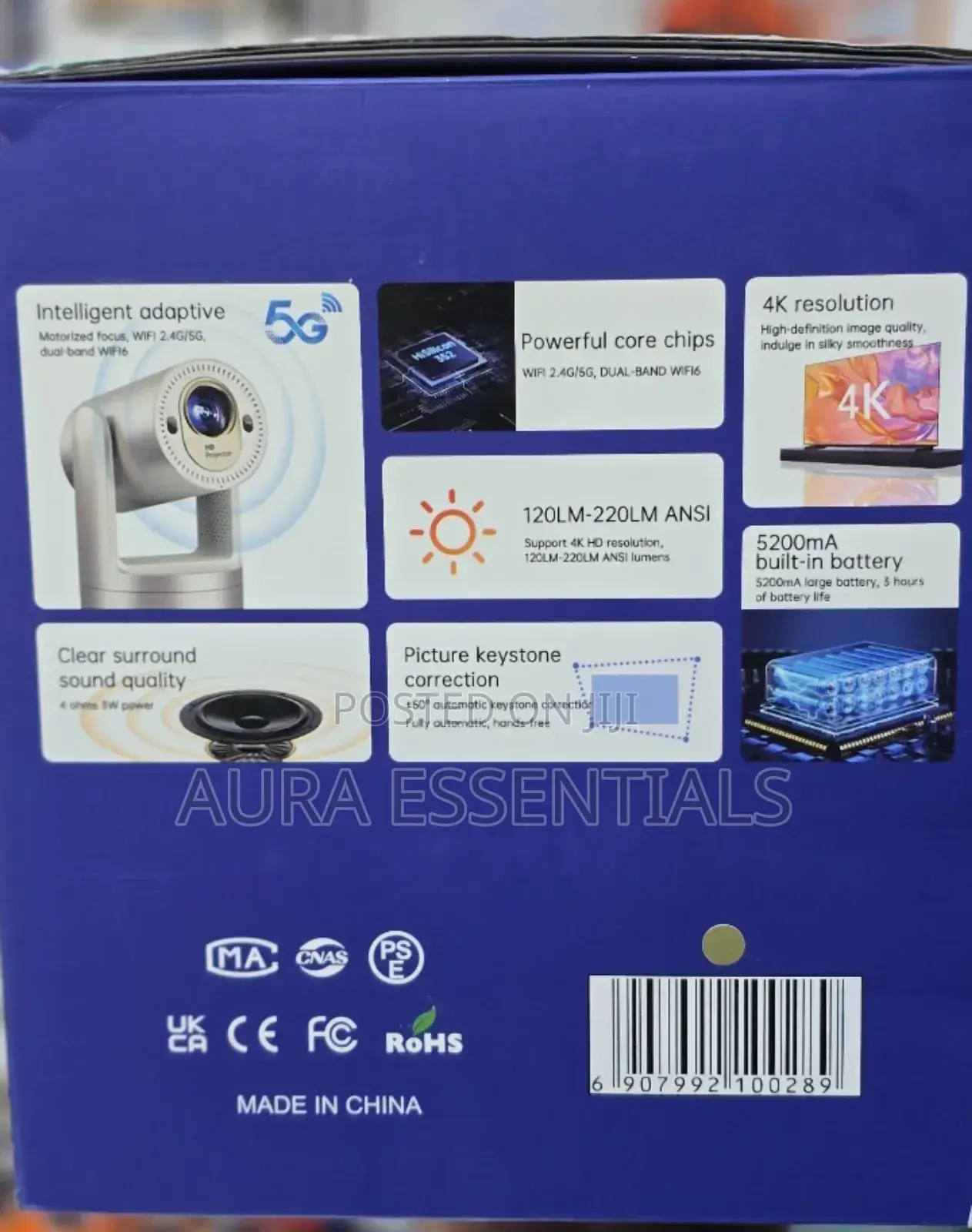 Borrego Smart 7 Rechargeable Projector