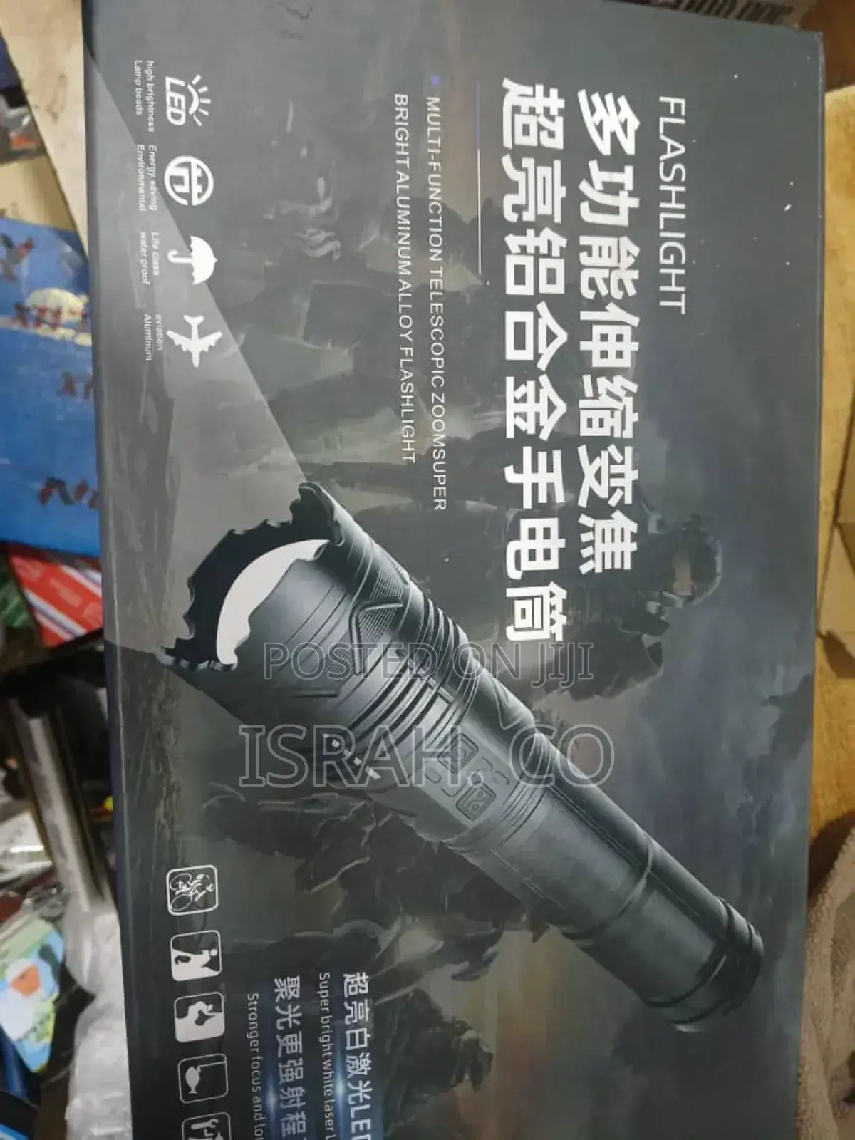 Telescopic Zoom Super Bright Aluminum Alloy Flashlight