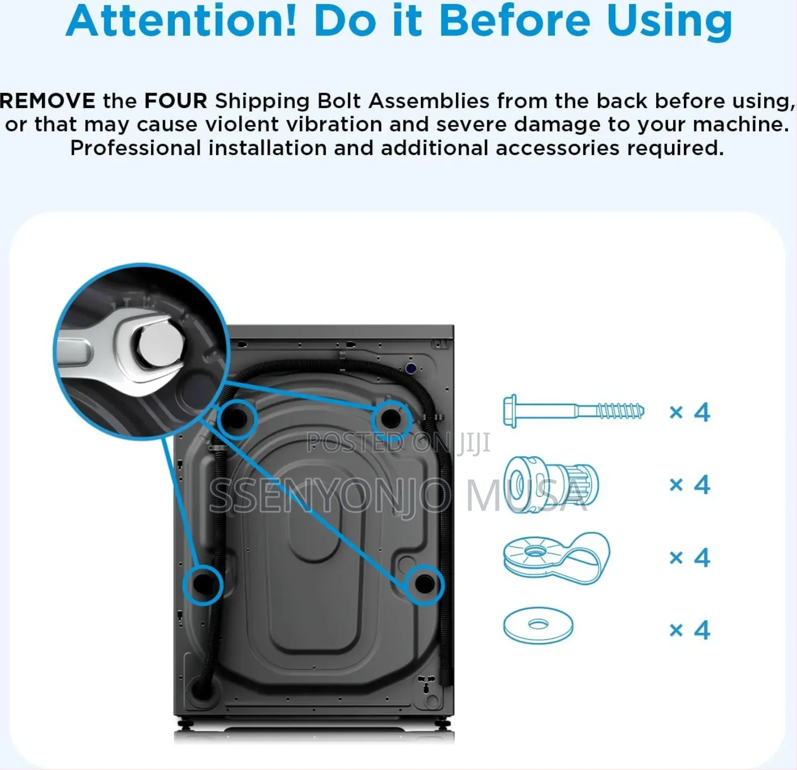 Midea 8kg Front Load Smart Washing Machine-Wi-Fi Connect-