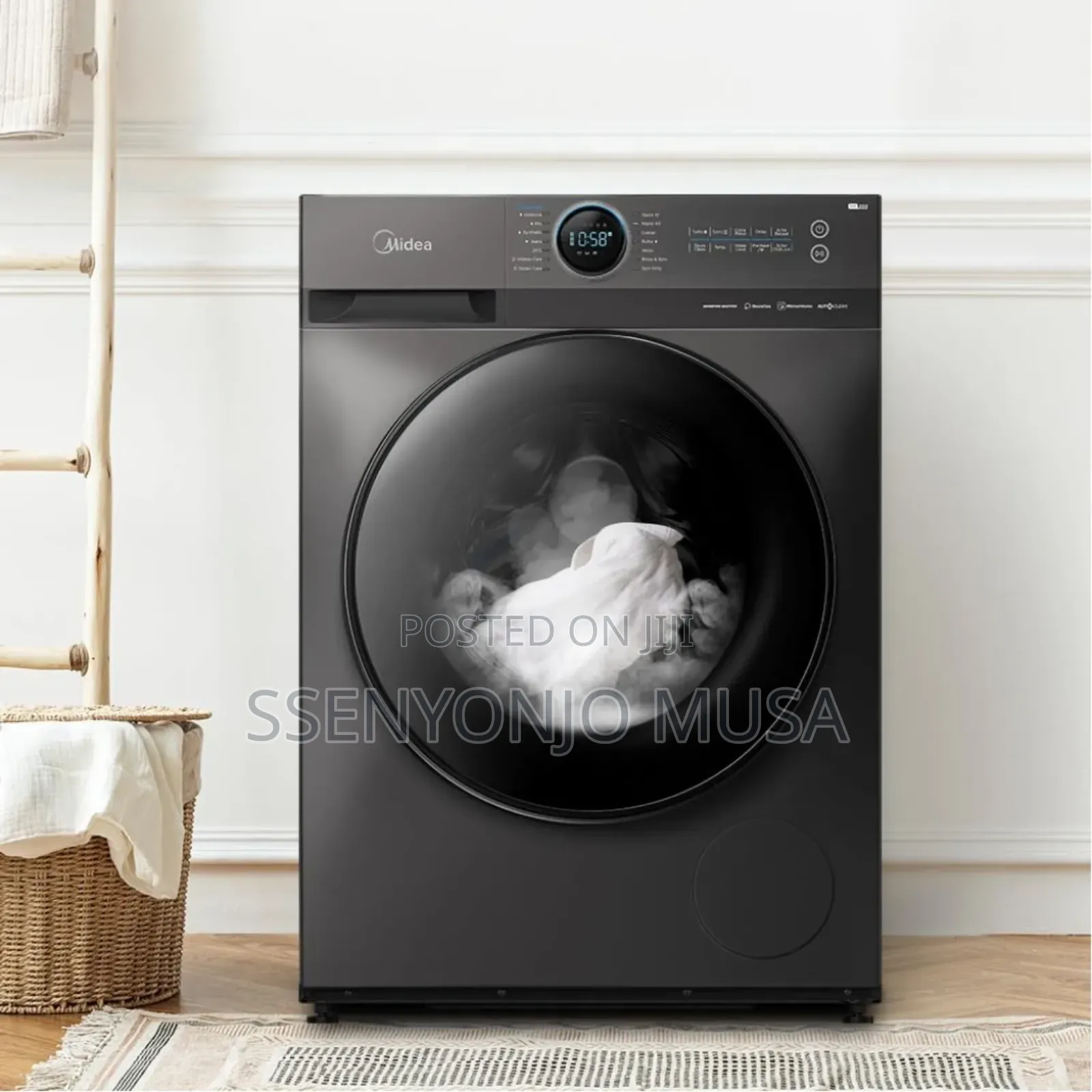 Midea 8kg Front Load Smart Washing Machine-Wi-Fi Connect-