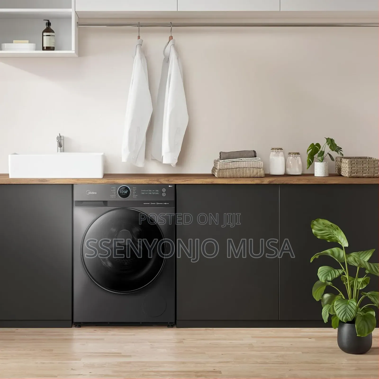 Midea 8kg Front Load Smart Washing Machine-Wi-Fi Connect-