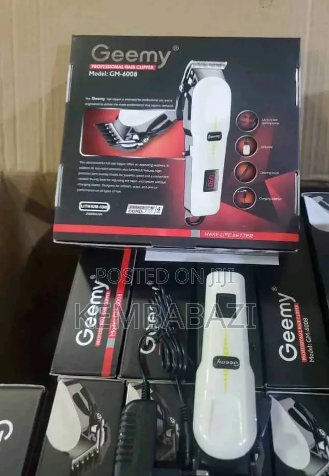 Geemy Gm-6008 Professional Rechargeable Hair Clipper.