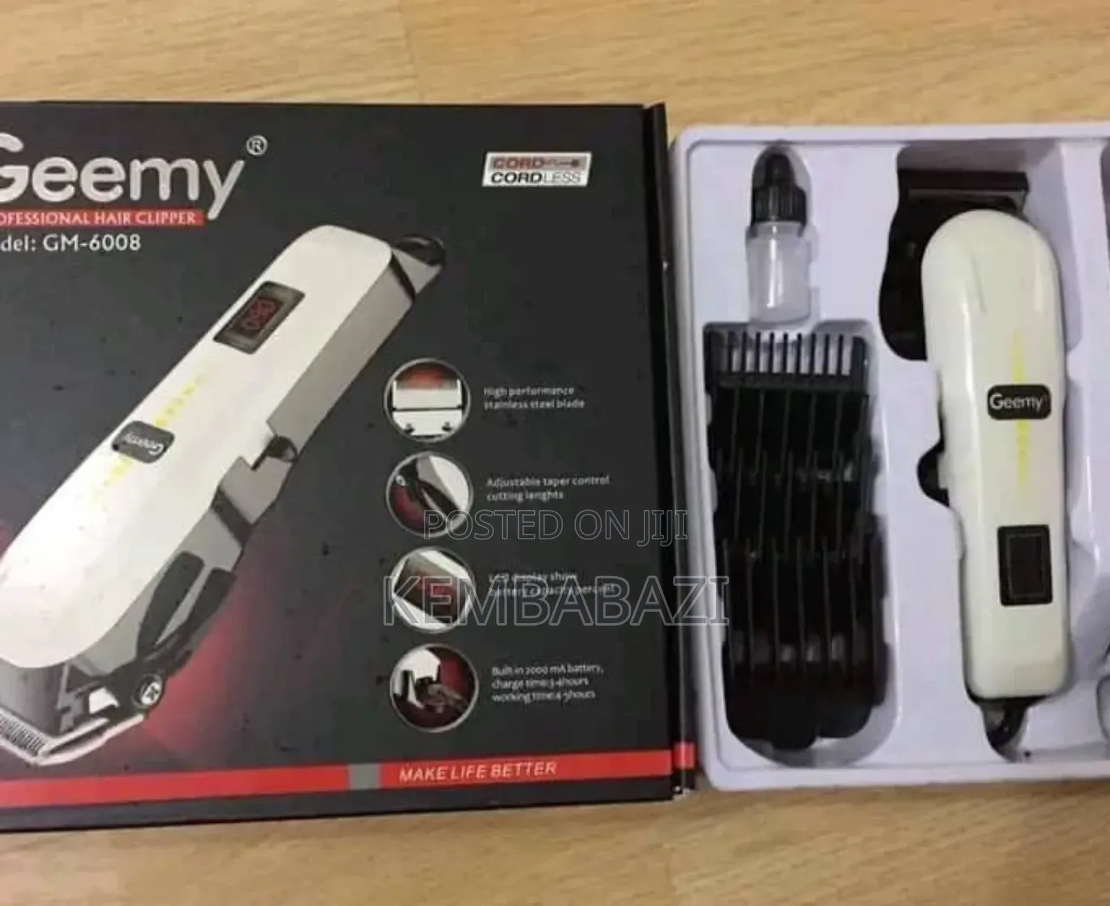 Geemy Gm-6008 Professional Rechargeable Hair Clipper.
