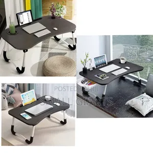 Laptop Table With Cup and Phone Holder