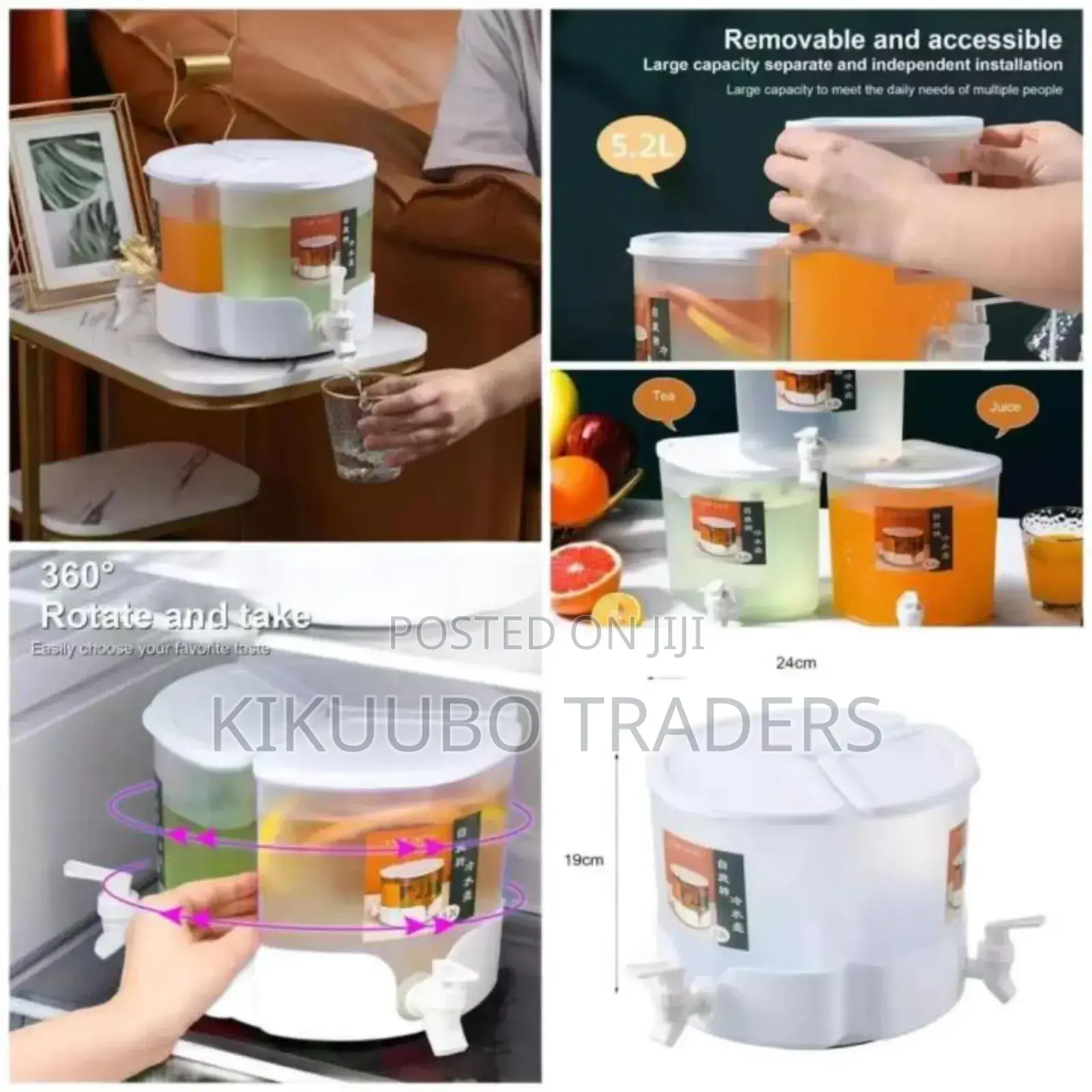 3in1 5.2l Rotating Juice Dispenser