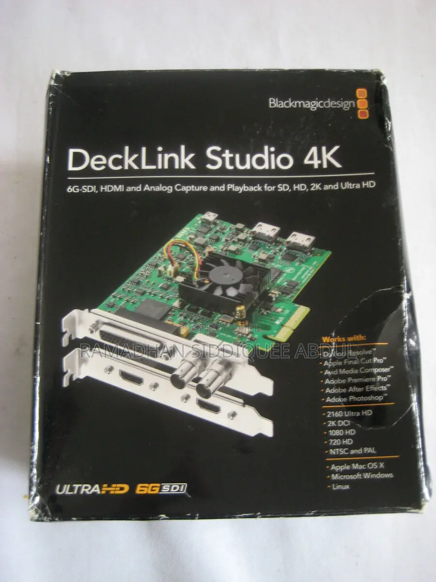 Blackmagic Decklink Studio Video Editing Card/ 6g/Sd/Hd