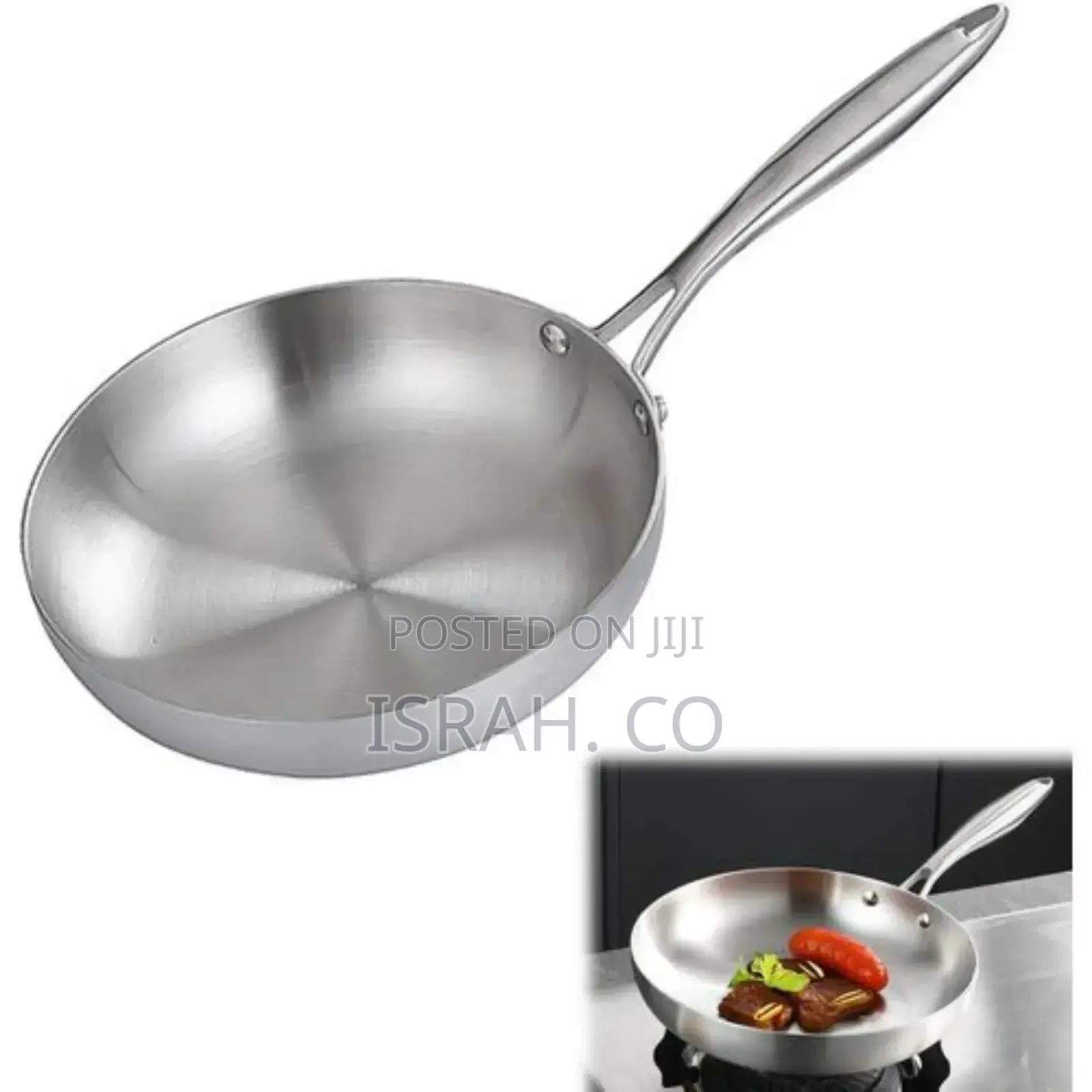 26cm Stainless Steel Uncoated Omelette Frying Pan