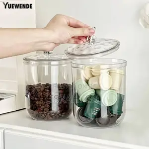 2 Piece Clear Acrylic Food Container Sealed Jar With Bear