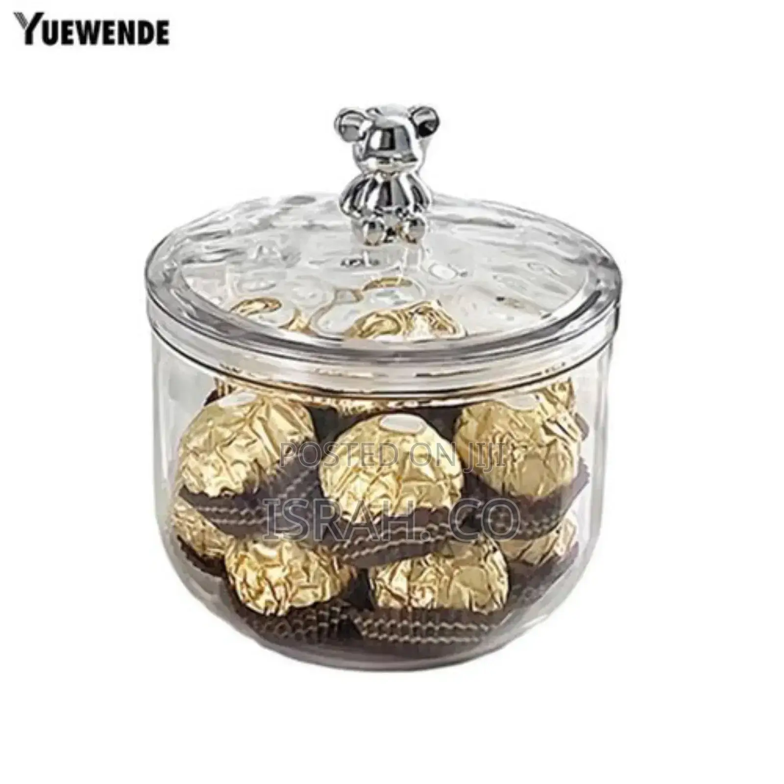 2 Piece Clear Acrylic Food Container Sealed Jar With Bear