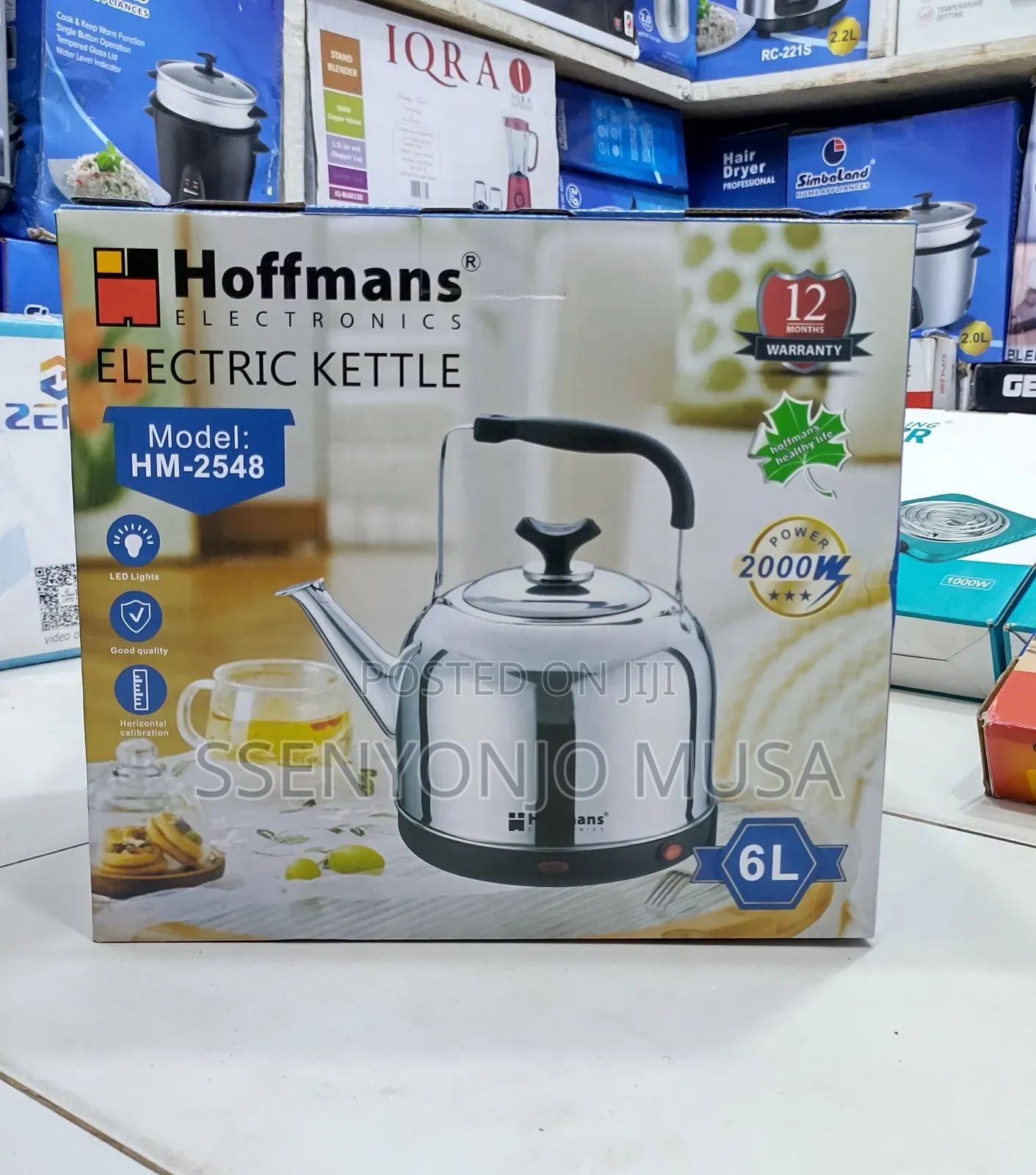 Hoffmans Hm-2548 6l Electric Kettle - 2000w