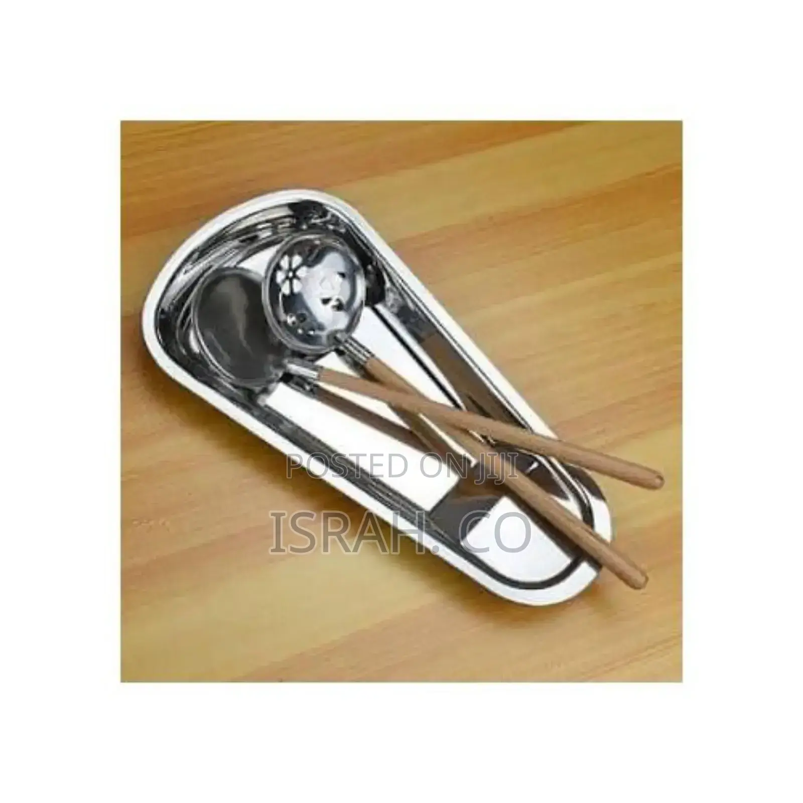 Scalloped Tray Spoon Rest Kitchen Spoon Holder Stainless