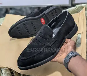Original Men’S Black Billionaire Slip on Suede Loafers