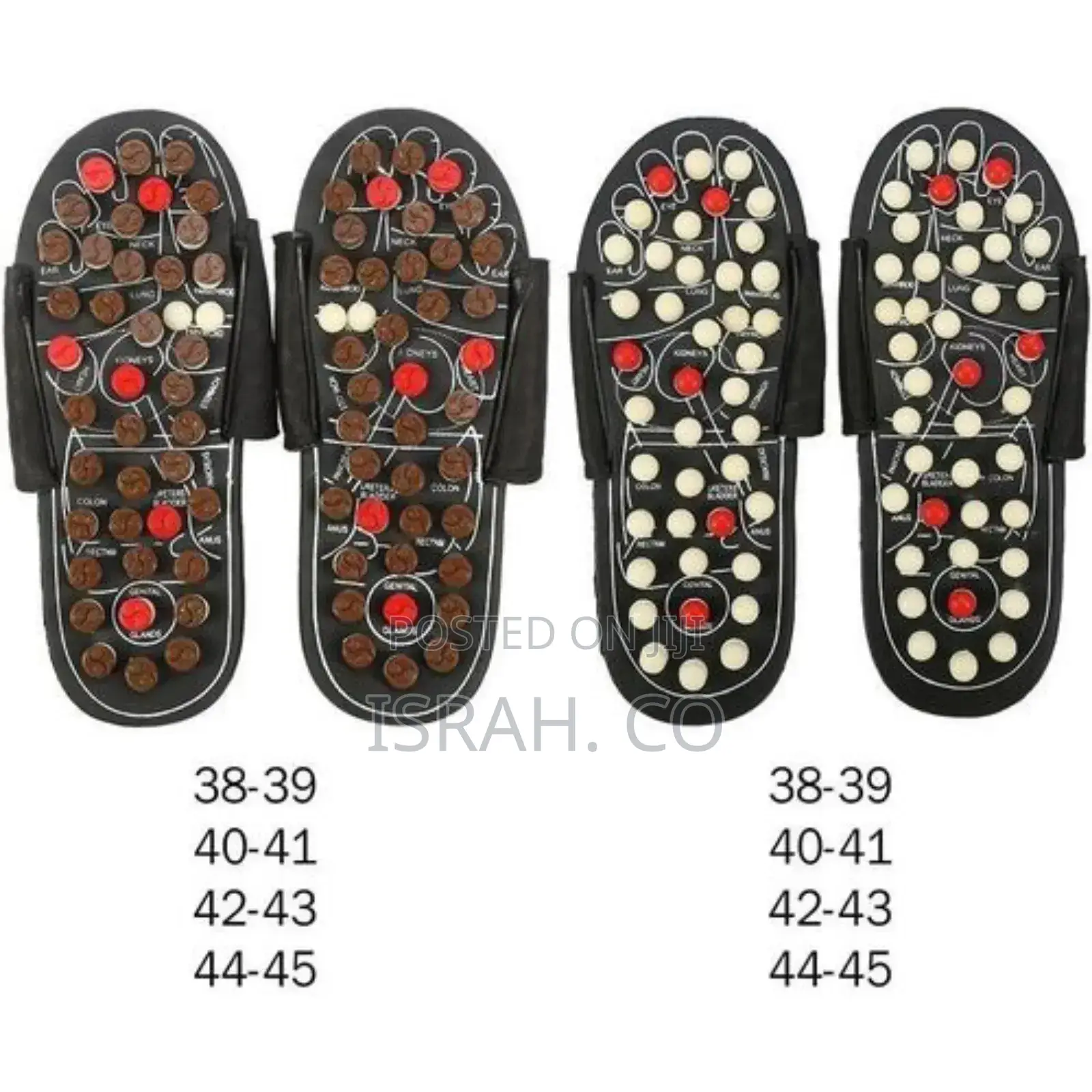 38-39 Reflexology Silicone Acupressure Massage Slippers