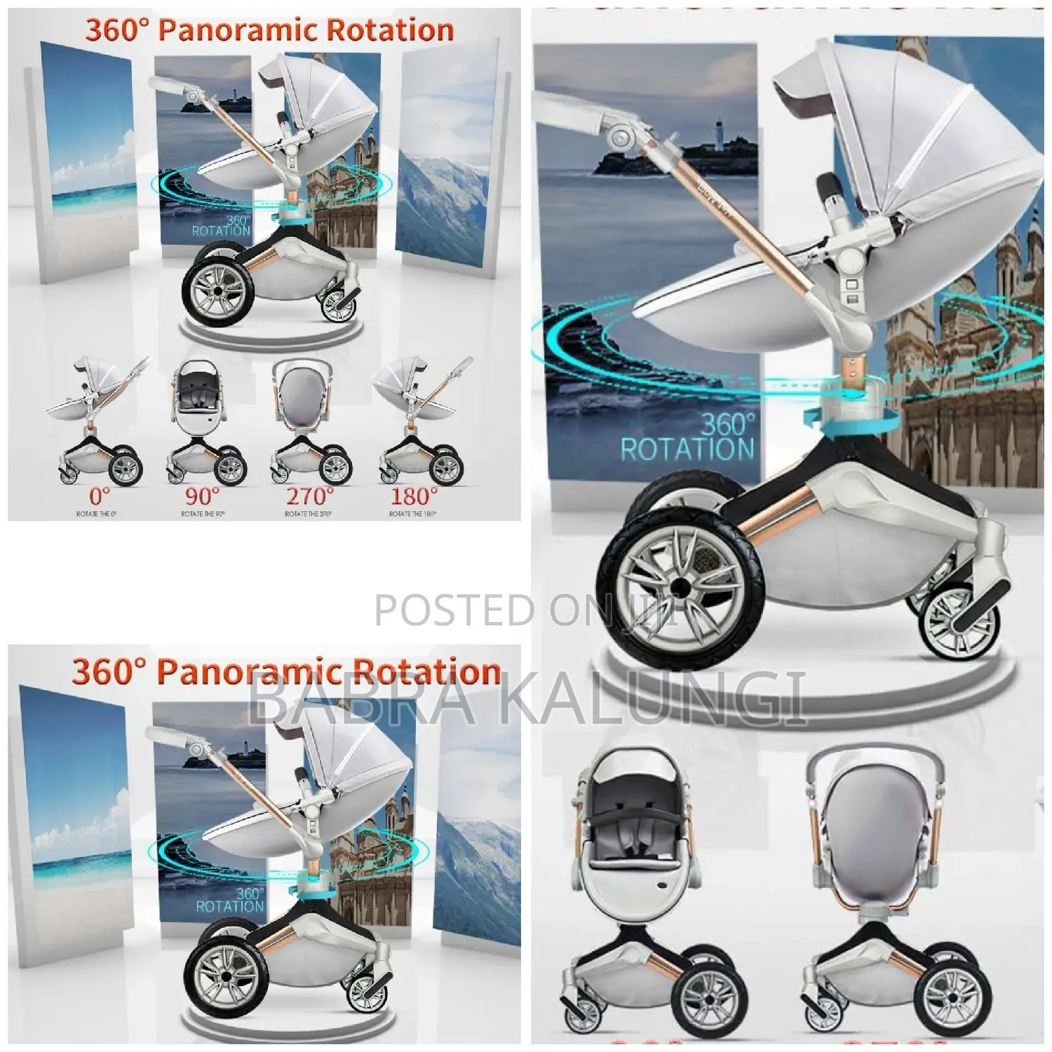 Baby Pram Stroller , Maroon, Color Varies
