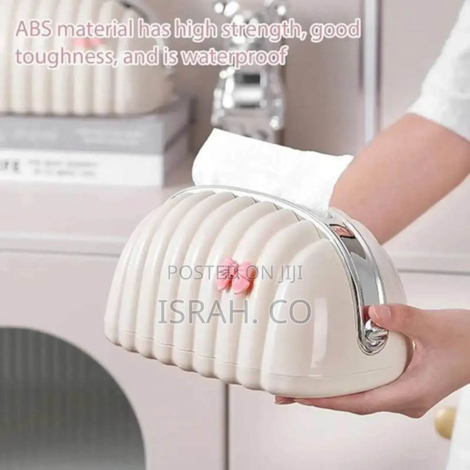 Plastic Shell Shaped Creamy Tissue Box Bag