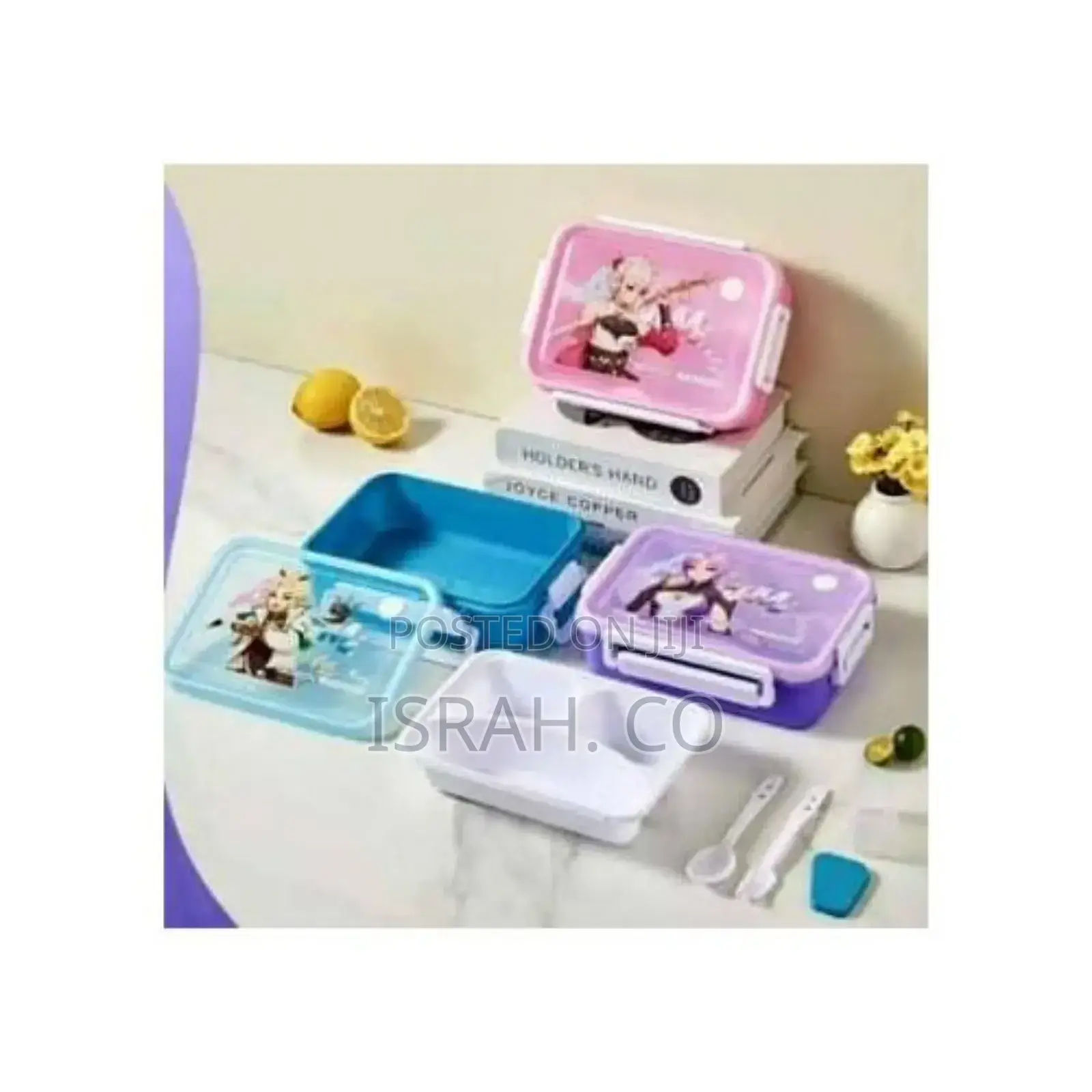Portable 2 Compartment Insulated Duoble Layer Lunch Box