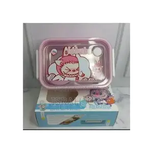 Portable 2 Compartment Insulated Duoble Layer Lunch Box