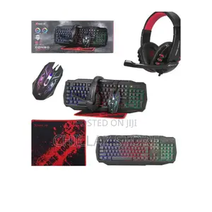 4 in 1 Gaming Combo Keyboard, Mouse, Headsets.
