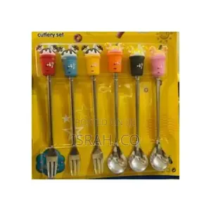 Cartoon Silverware Set, 6 Pieces Creative Stainless Steel